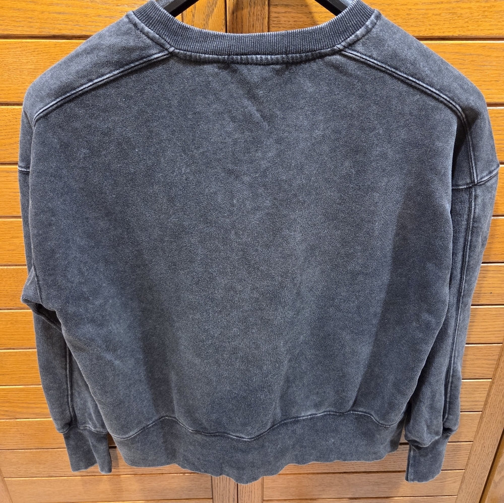 NWTs Vinyl Black Denium Washed Black Sweatshirt - Picture 3 of 6